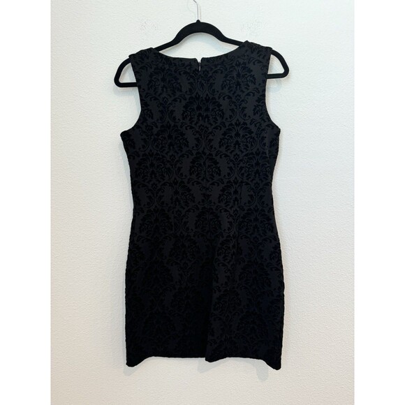 J.McLaughlin Women's Black Sleeveless Textured Sheath Dress Round Neck Medium - Picture 3 of 9